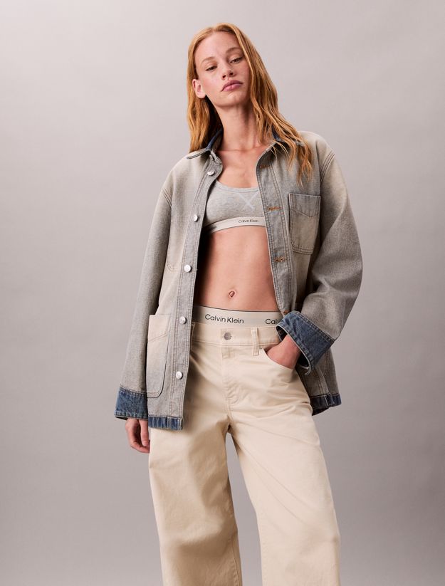 Super Wide Leg Twill Trousers