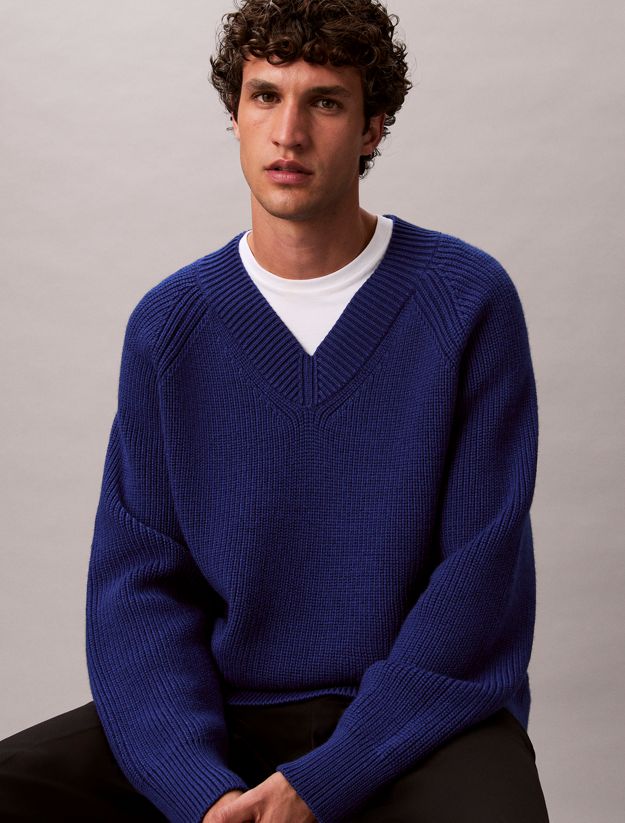 Wool Blend V-Neck Jumper