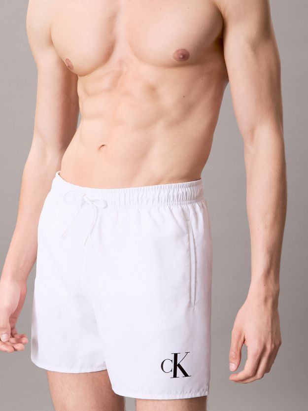 Medium Drawstring Swim Shorts - CK Monogram