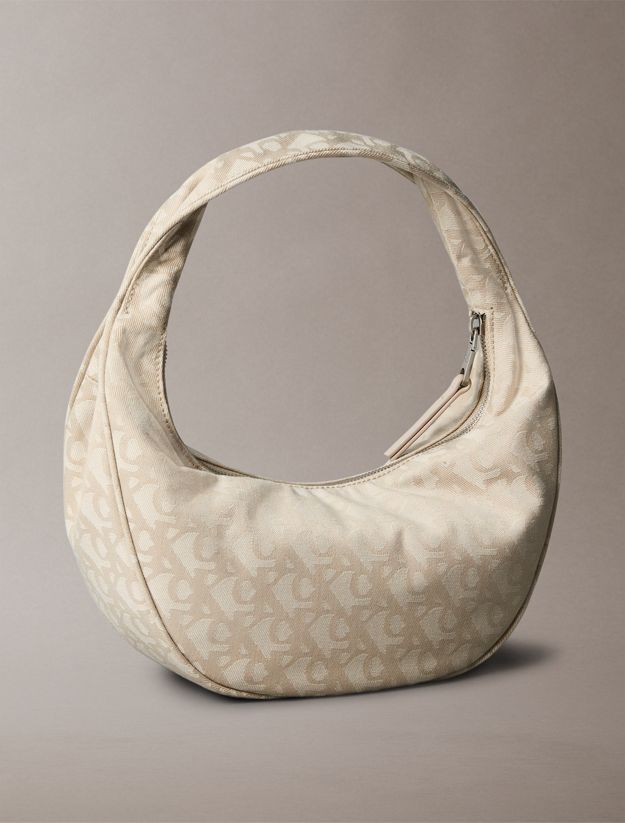 Logo Jacquard Hobo Bag