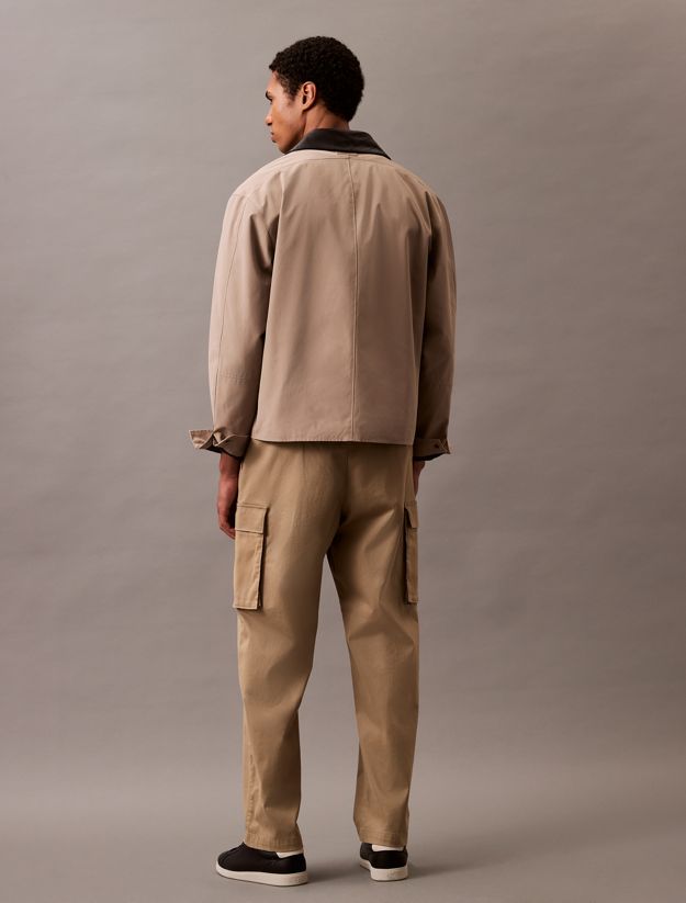 Cotton Stretch Straight Fit Cargo Trousers