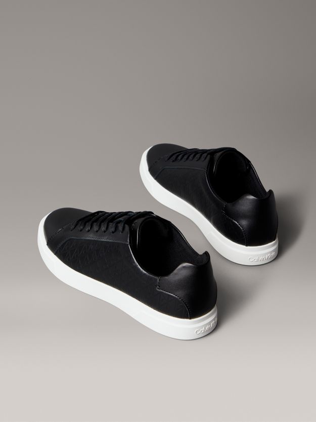 Leather Emblem Logo Pattern Trainers