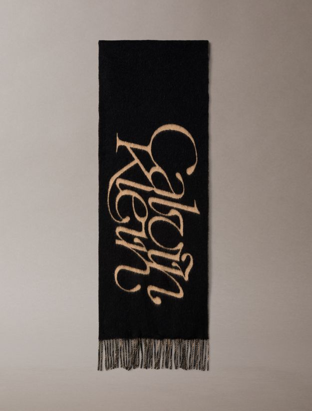 Warm Soft Wool Logo Scarf