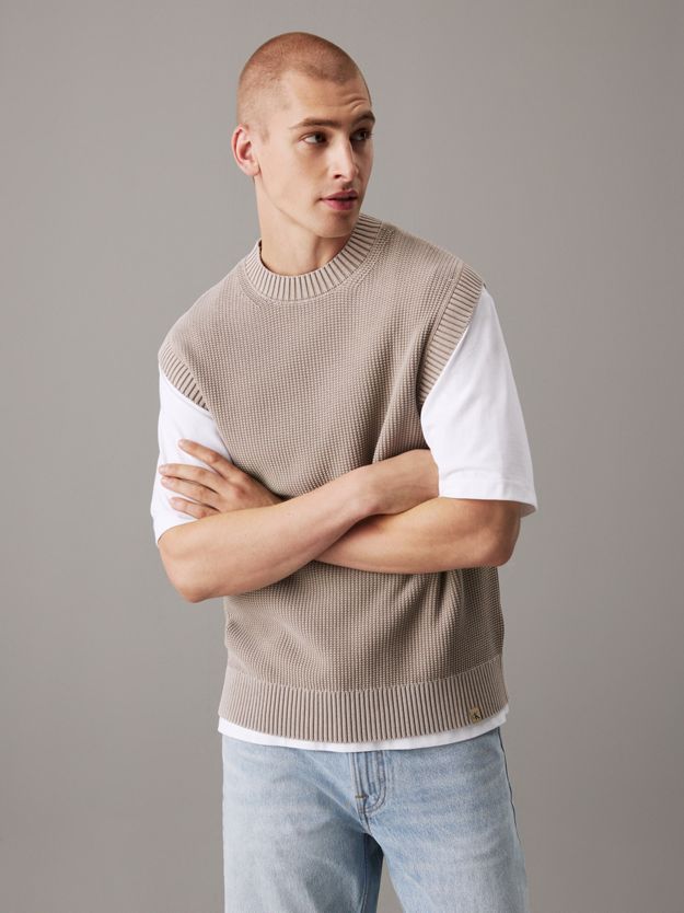 Textured Cotton Vest