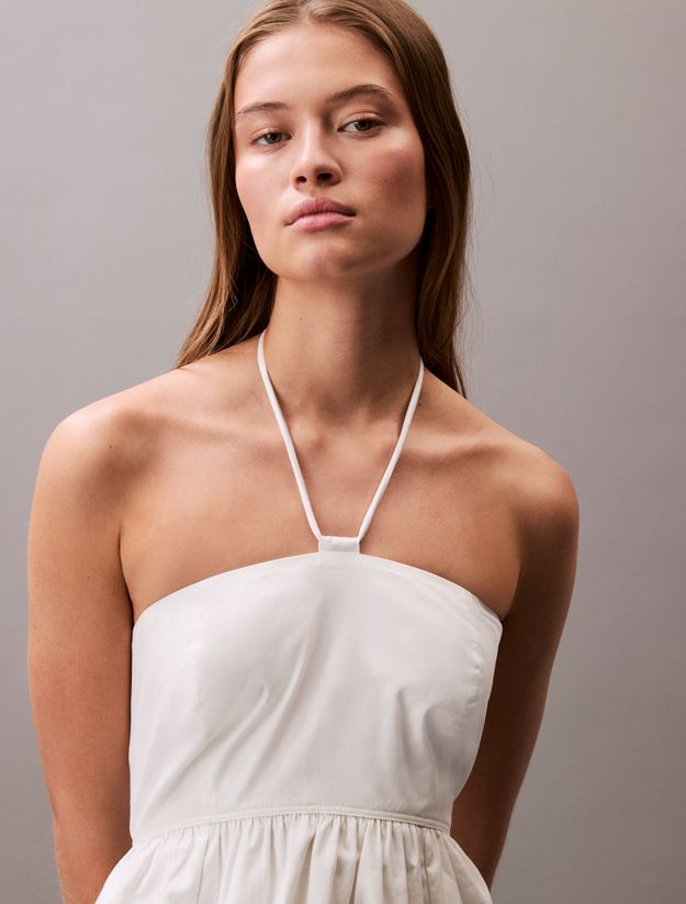Cotton Twill Halter Dress