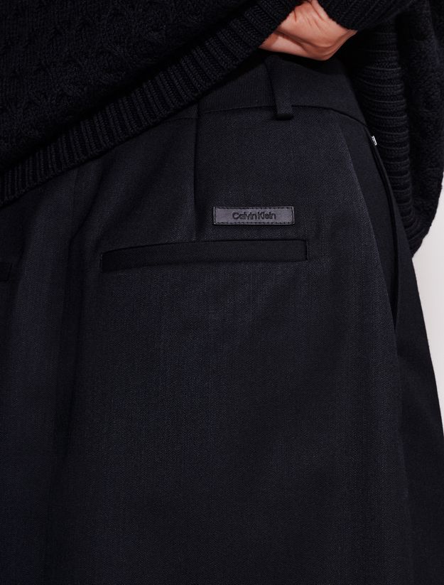 Wool Blend Tailored Skirt