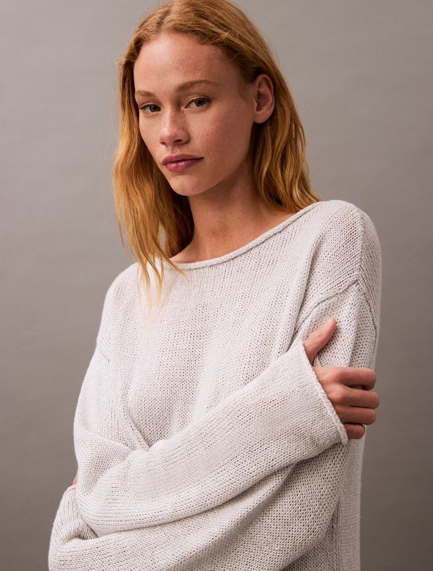 Boxy Linen Nylon Jumper