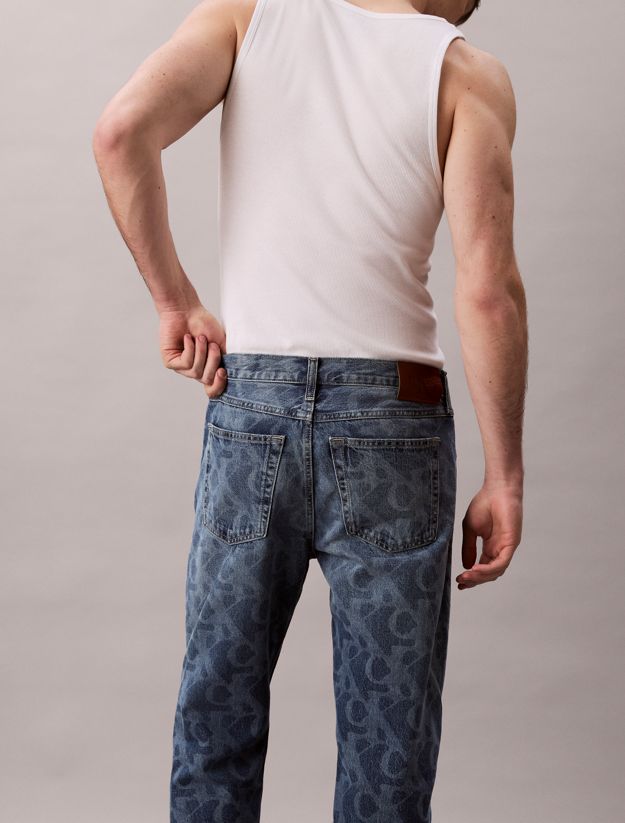 90's Straight Logo Jeans