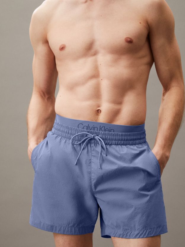 Double Waistband Swim Shorts - CK Soft Nylon