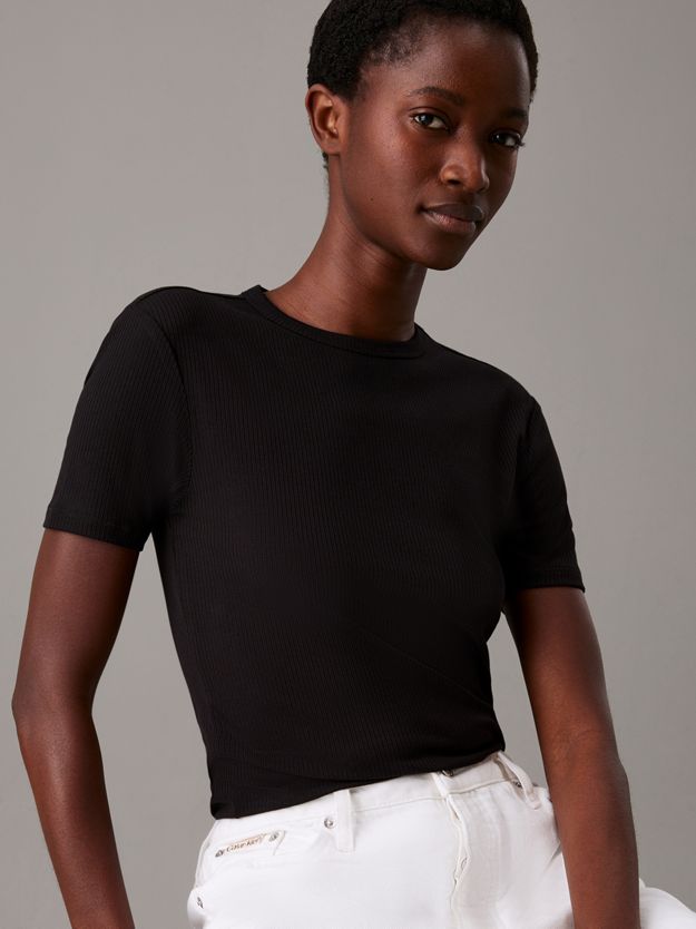 Slim Ribbed Modal T-shirt
