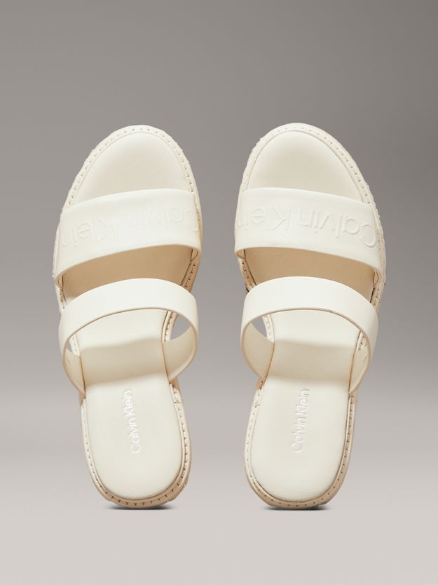 Leather Espadrille Wedge Sandals