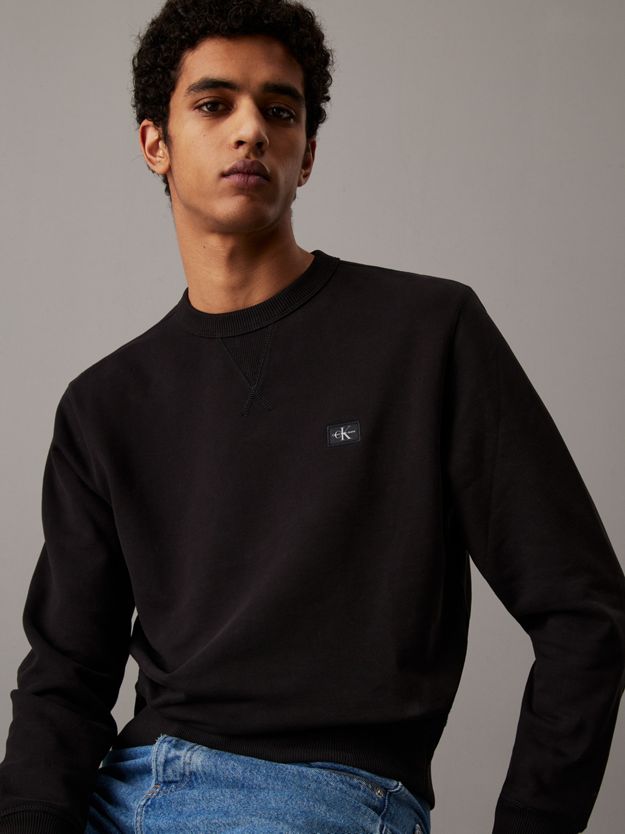Cotton Terry Badge Sweatshirt