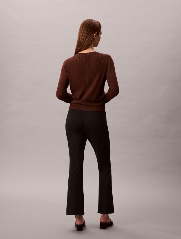 Cropped Flared Ponte Trousers