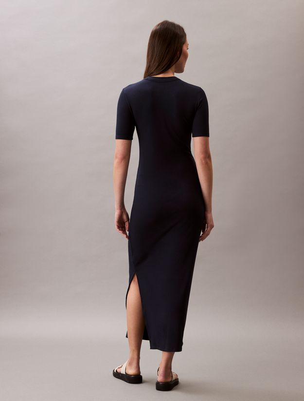 Modal Stretch Rib Midi Dress