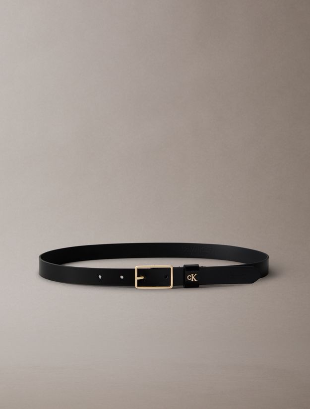 Full Grain Leather Logo Belt