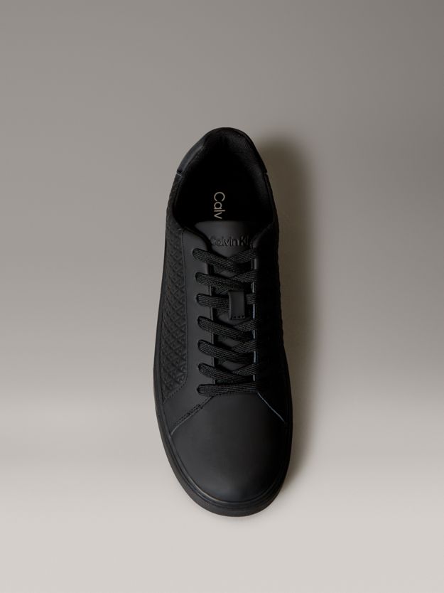 Rubberised Leather Emblem Logo Trainers
