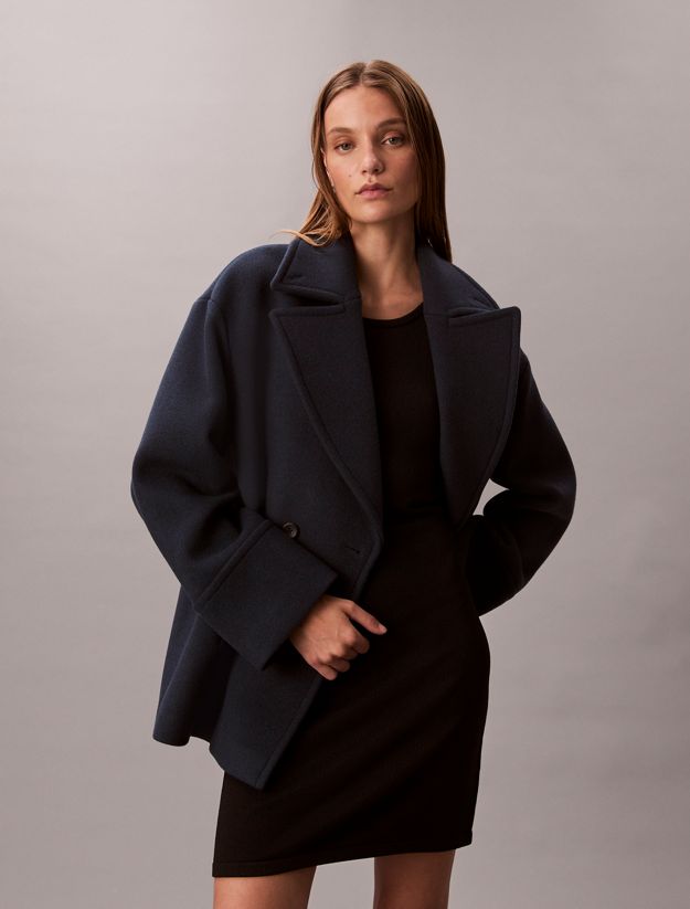 Wool Blend Peacoat