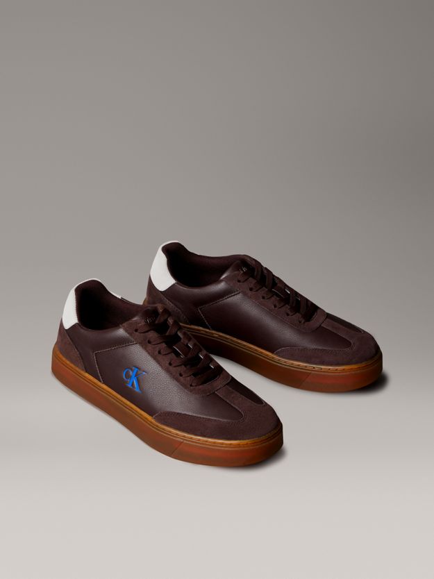 Tumbled Leather Flexible Sole Trainers