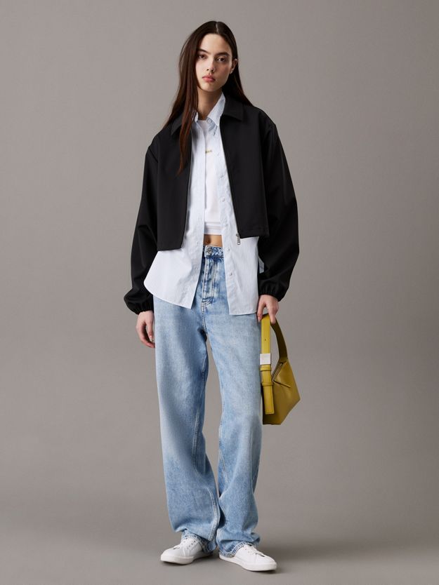 Soft Tech Nylon Cropped Jacket