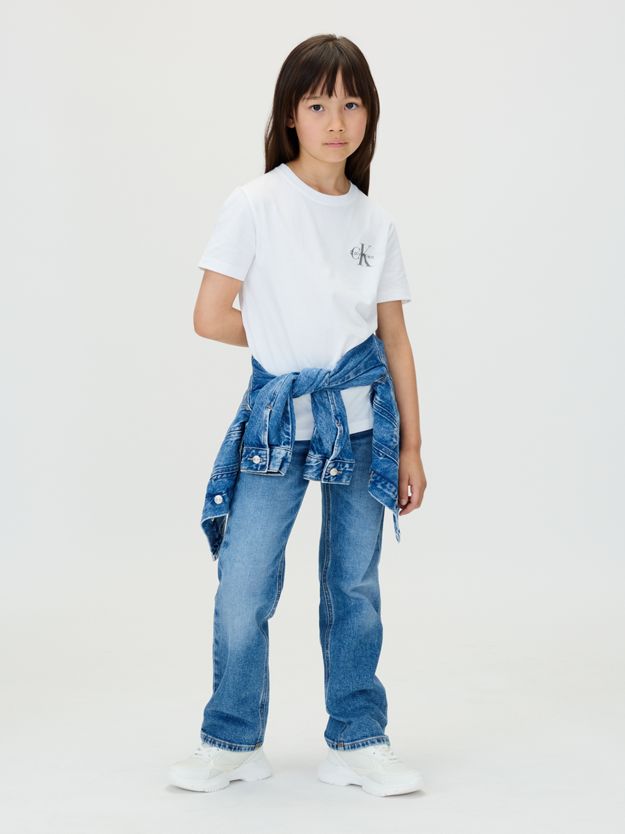 Mid Rise Straight Jeans