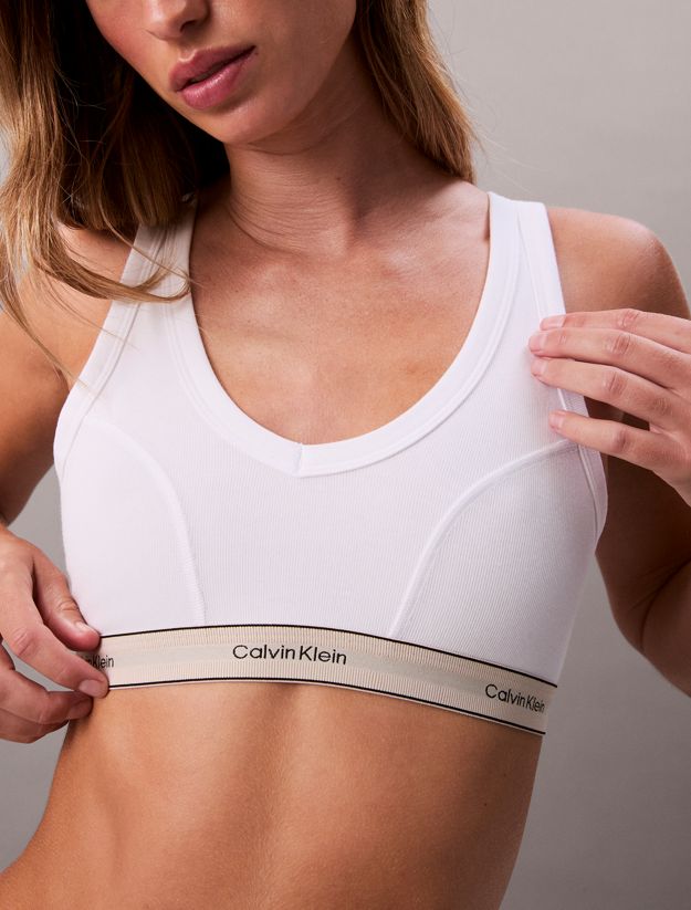 Lightly Lined Triangle Bralette - Heritage Cotton Stretch