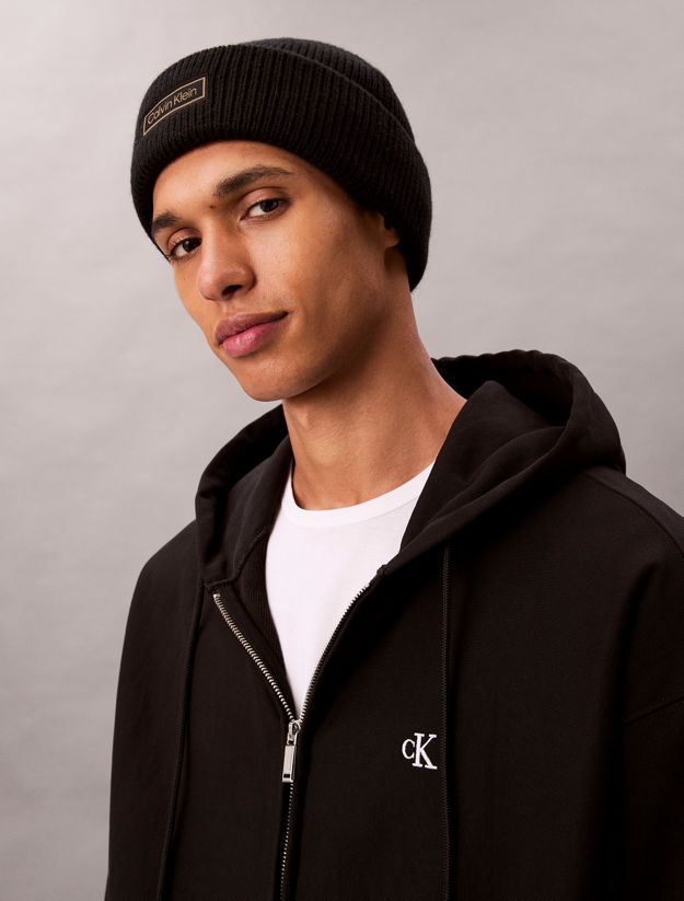 Wool Cashmere Blend Fisherman Beanie