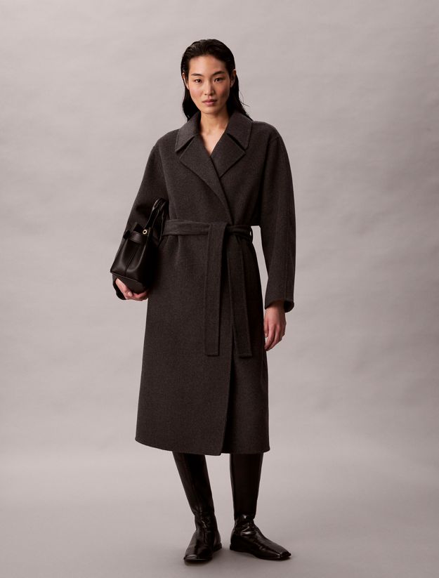 Belted Wool Trench Coat