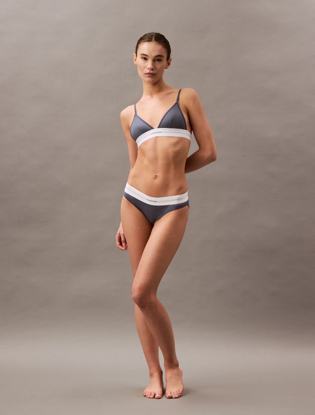 Unlined Triangle Bralette - Cotton Modal Stretch Rib