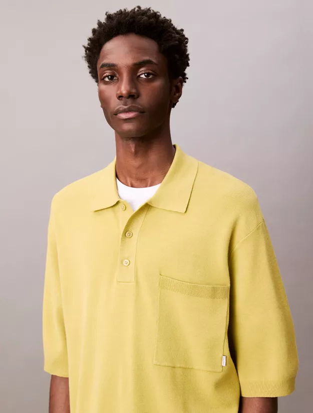 Tech Knit Boxy Polo Jumper