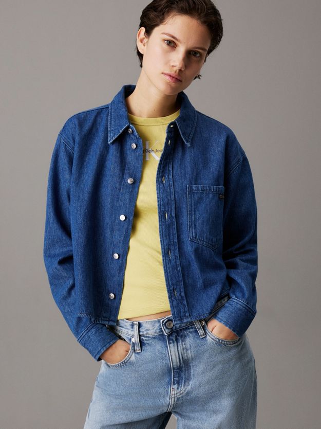 Cropped Denim Dad Shirt