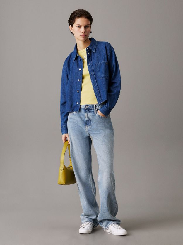 Cropped Denim Dad Shirt