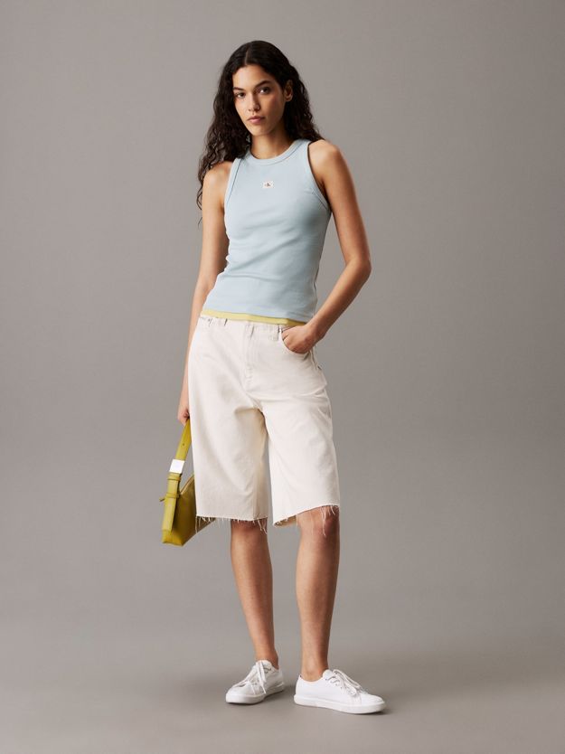 Slim Ribbed Cotton Tank Top