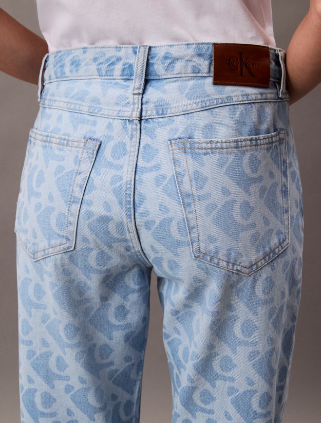 90's Straight Logo Jeans