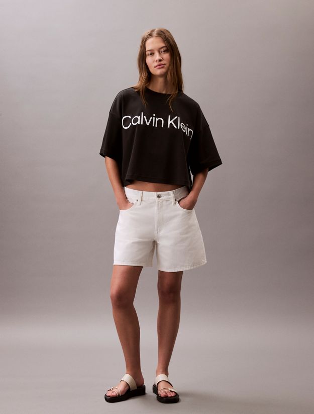 Logo Graphic Boxy Cropped T-Shirt