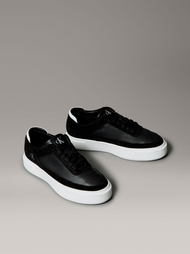Leather and Suede Signature Trainers
