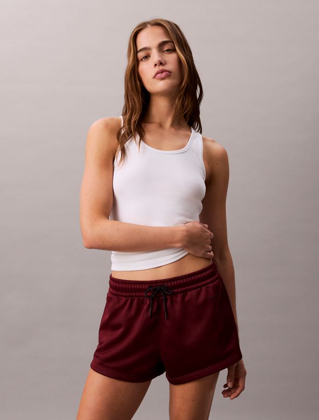 High Shine French Terry Mini Shorts