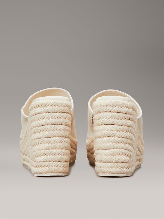 Platform Espadrille Wedge Sliders
