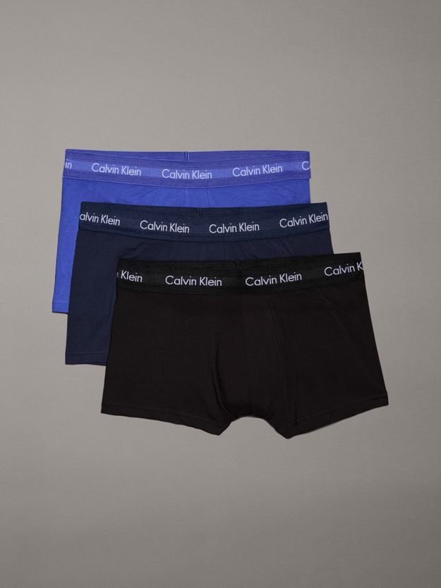 3 Pack Low Rise Trunks - Cotton Stretch