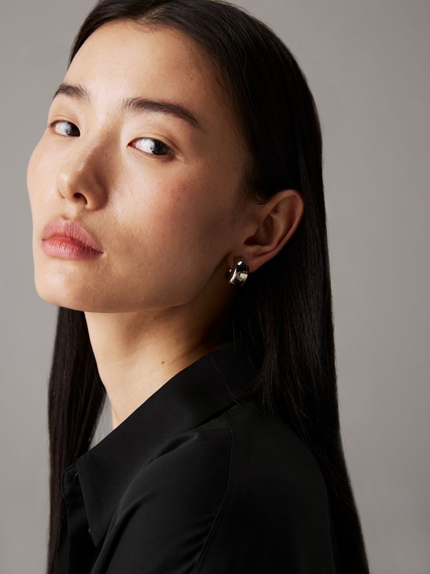 Two-Tone Hoop Earrings