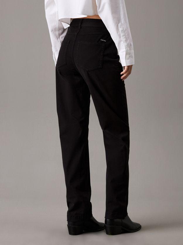 High Rise Straight Trousers