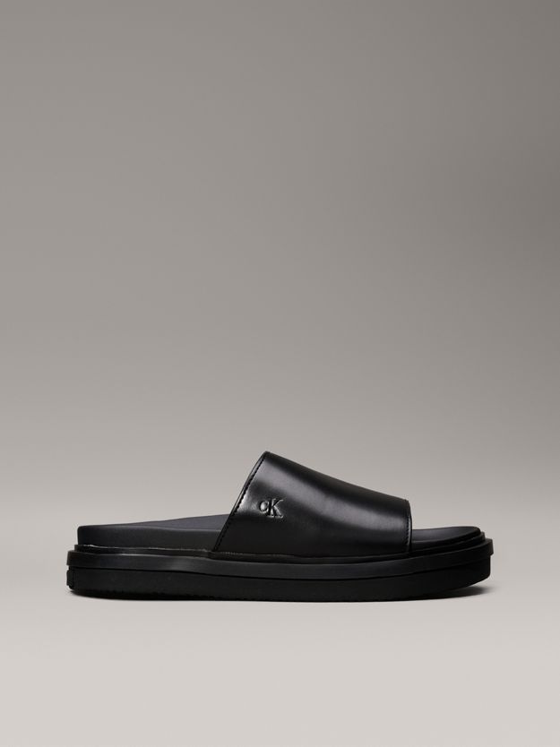 Faux Leather Sliders