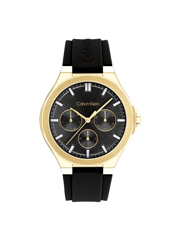 Gold Plated Steel Multifunction Watch