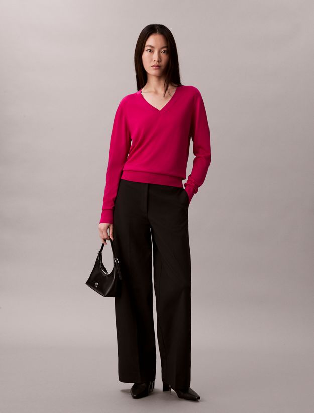 Merino Wool V-Neck Jumper