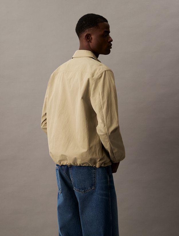 Relaxed Cotton Nylon Shirt Jacket