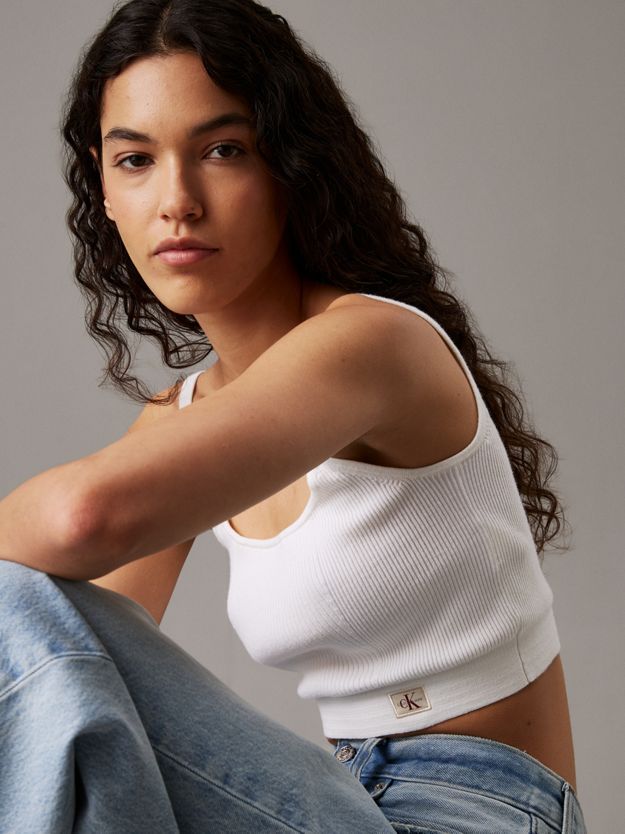 Ribbed Cotton Bralette Top