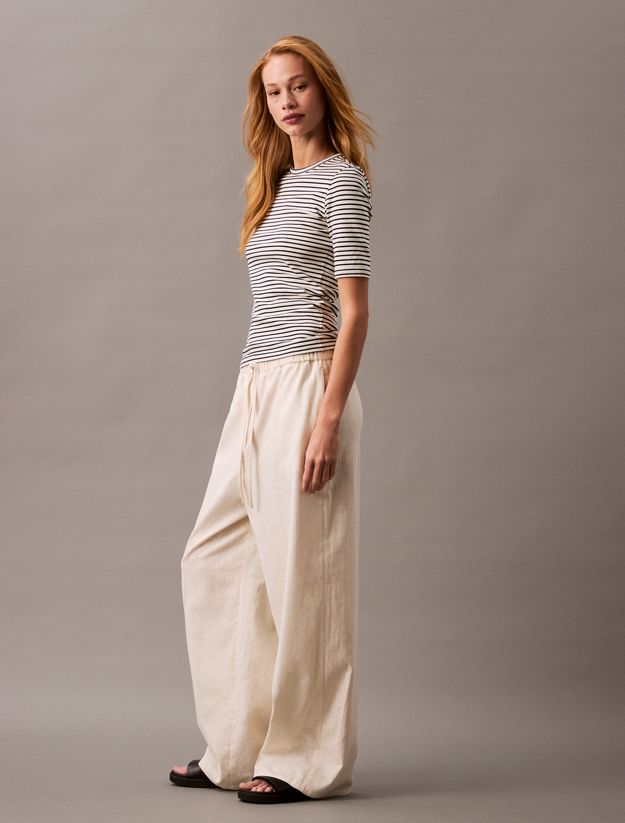 Relaxed Linen Cotton Trousers