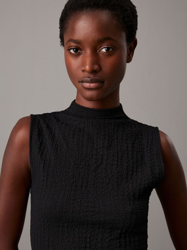 Crinkle Jacquard Ankle Dress