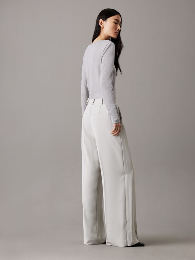 Slim Wide Leg Trousers