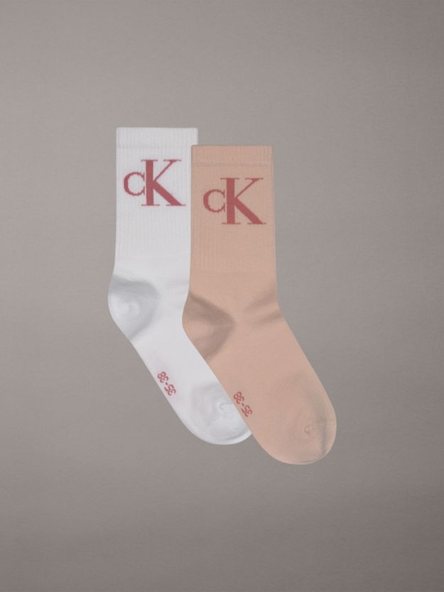 2 Pack Soft Cotton Stretch Crew Socks