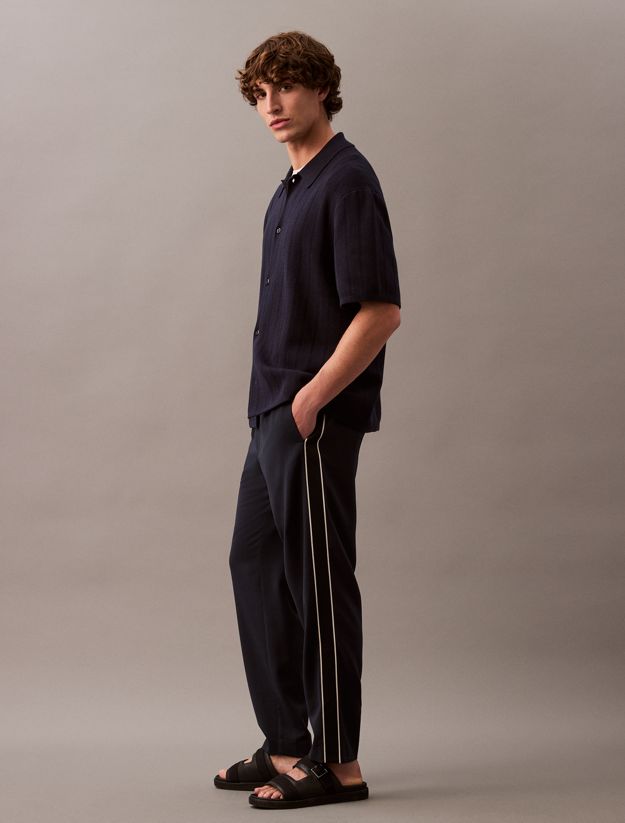 Wool Blend Stretch Trousers